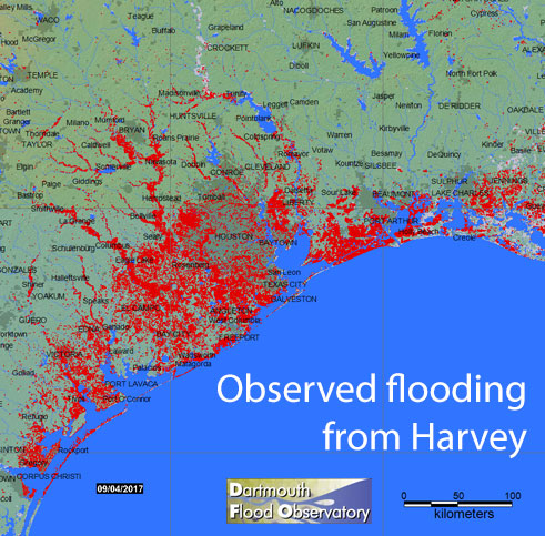 Harvey flood extent map