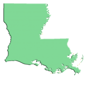 graphic - outline map of Louisiana